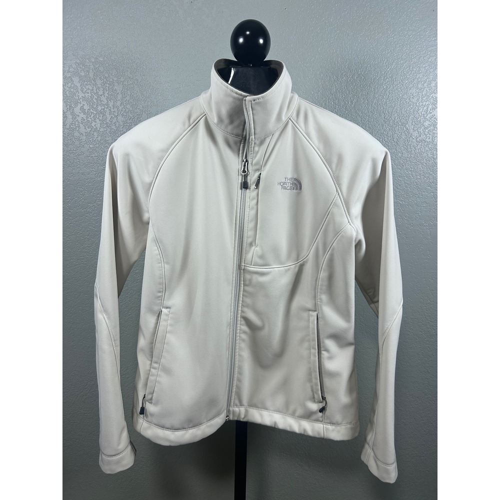 The North Face Womens Apex Bionic Softshell Jacket Off White Cream Large L